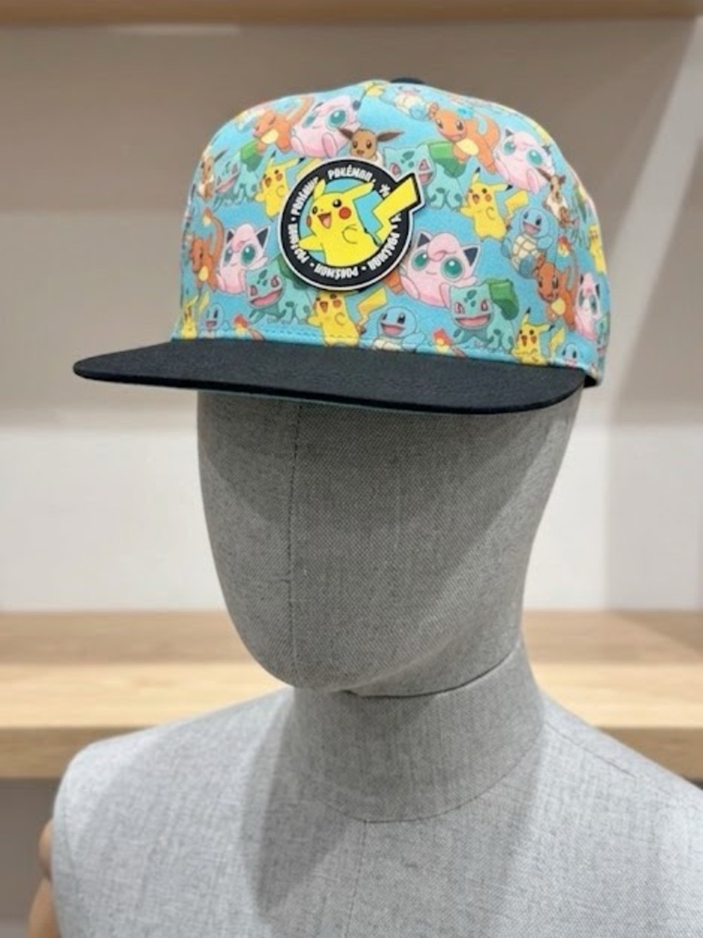 Youth Pokémon Pikachu Snapback Hat with Black Brim